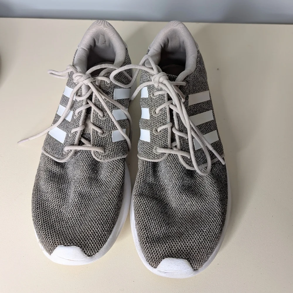 adidas Cloudfoam Gray Fabric Mesh Athletic Shoes Size Women's 8.5